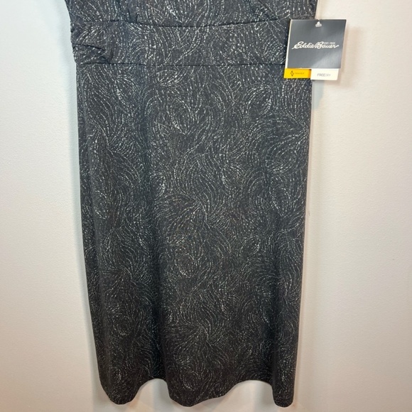 Eddie Bauer Lily Travel Dress Gray Faux Wrap UPF 50+ NEW Women's Size Large Tall - Picture 4 of 14
